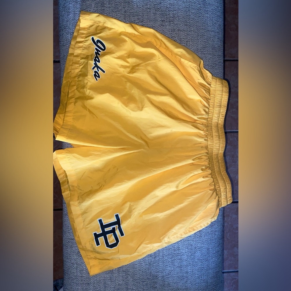 Yellow inaka power swim shorts